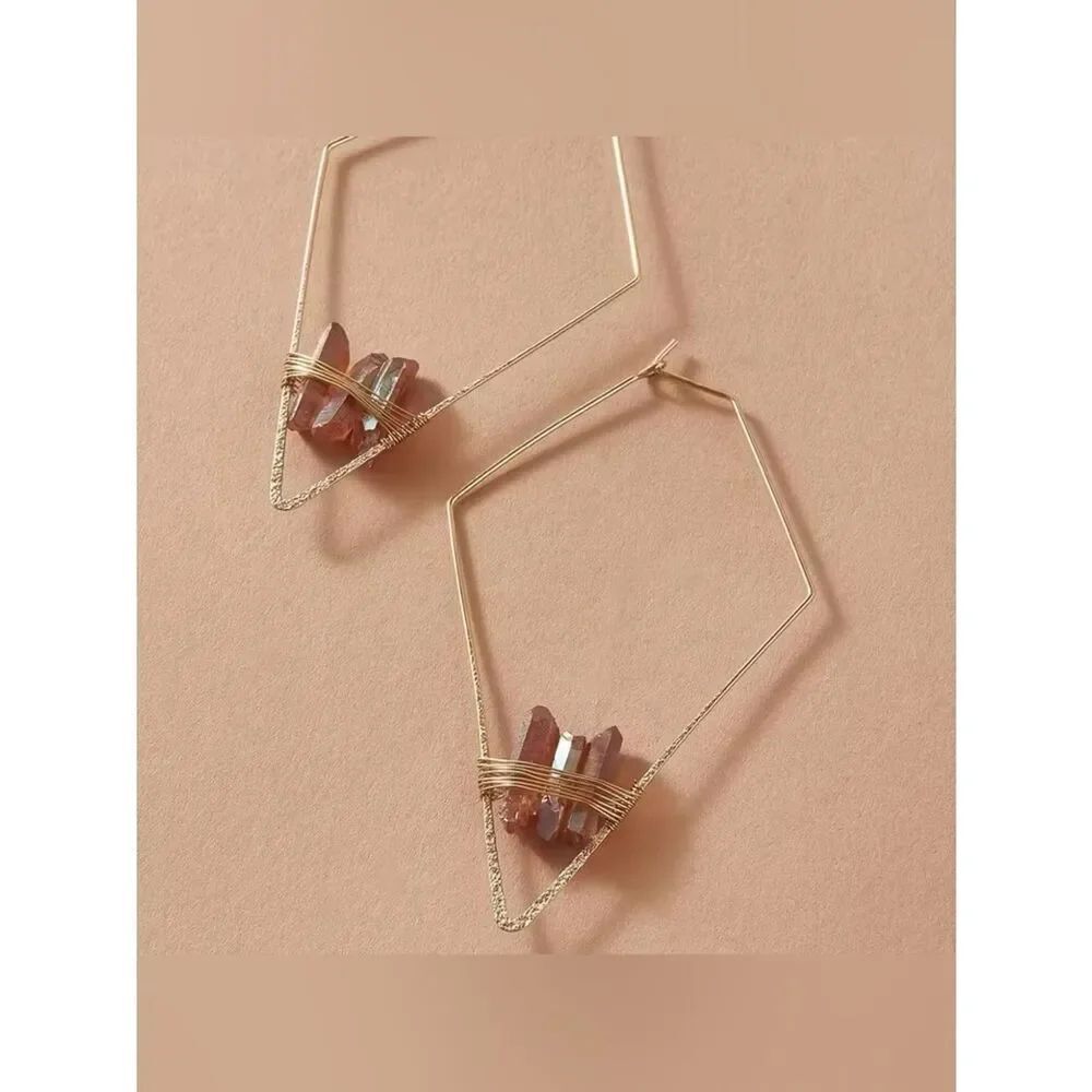 Boho hoop earrings #2482
